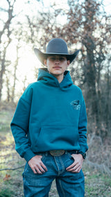 TEAL AZTEC JJR HOODIE