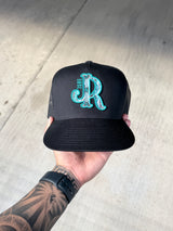 TURQ. AZTEC BLACK CAP