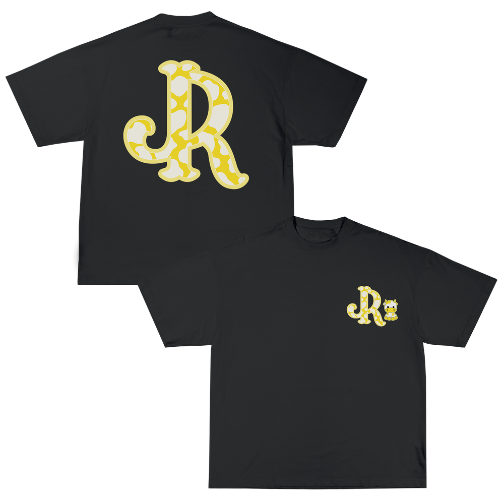 GREY CWPRNT YELLOW T-SHIRT