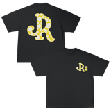 GREY CWPRNT YELLOW T-SHIRT