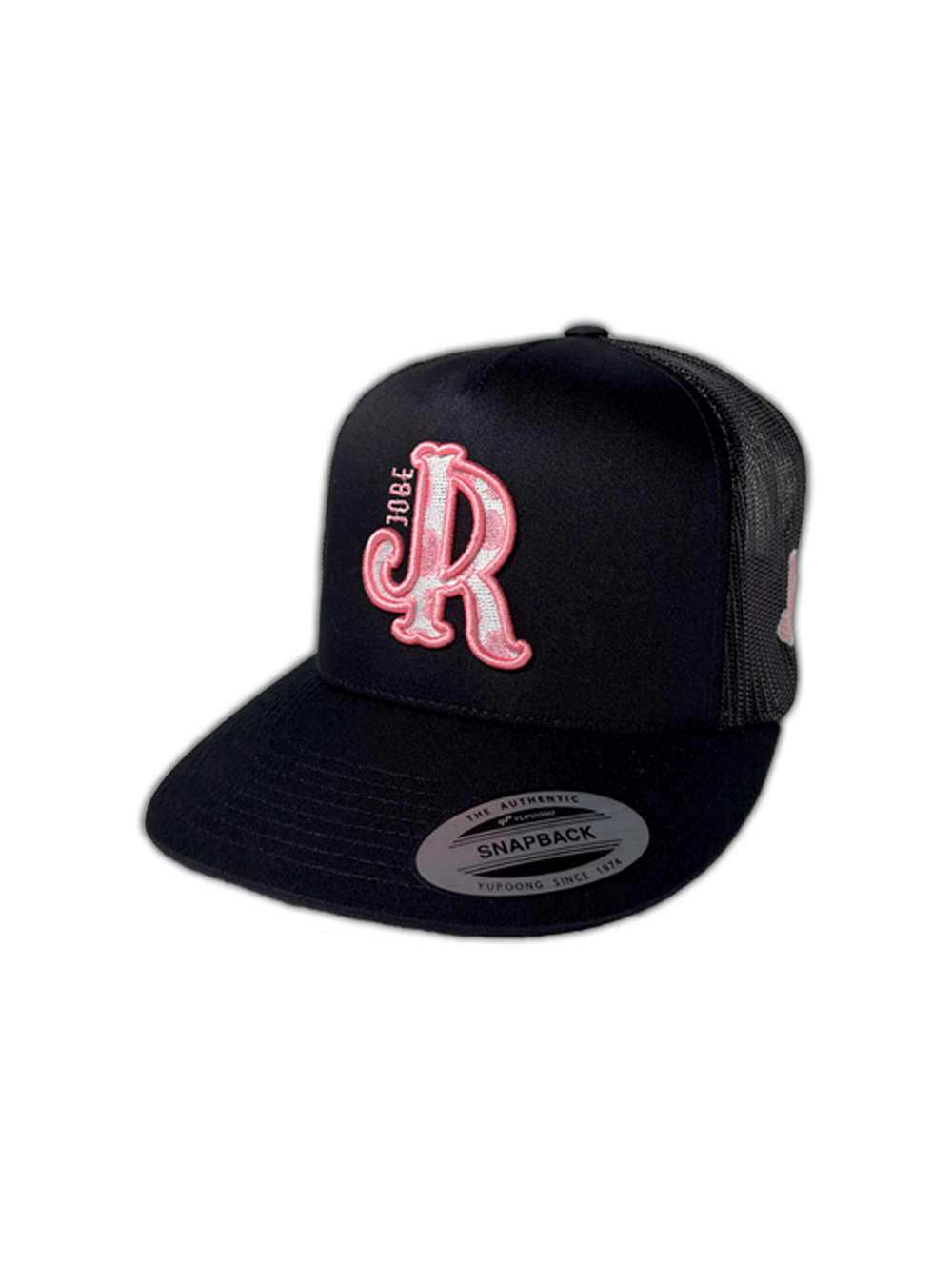 BLACK/ PINK CWPRNT JR ALL BLACK CAP