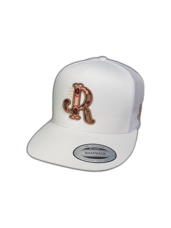 BROWN/CREAM AZTEC JR WHITE CAP