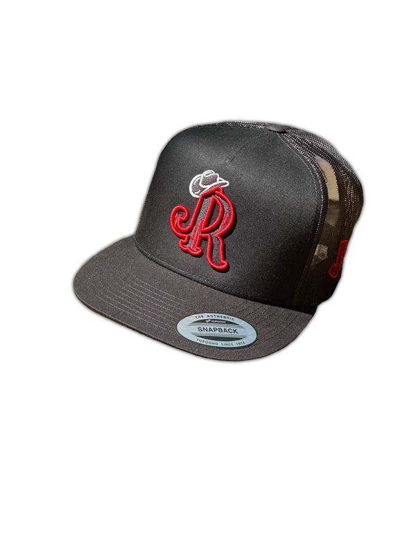 RED CHAVALON JR ALL BLACK CAP