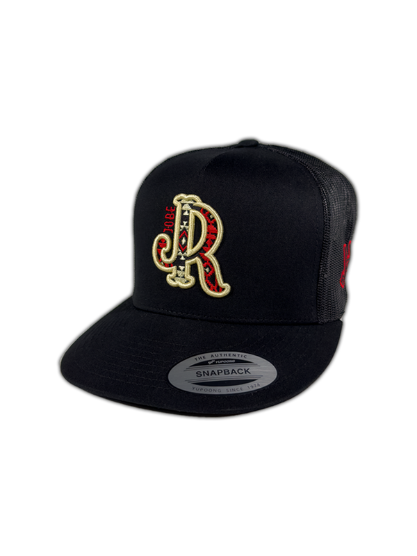 YELLOW/RED AZTEC JR BLACK CAP