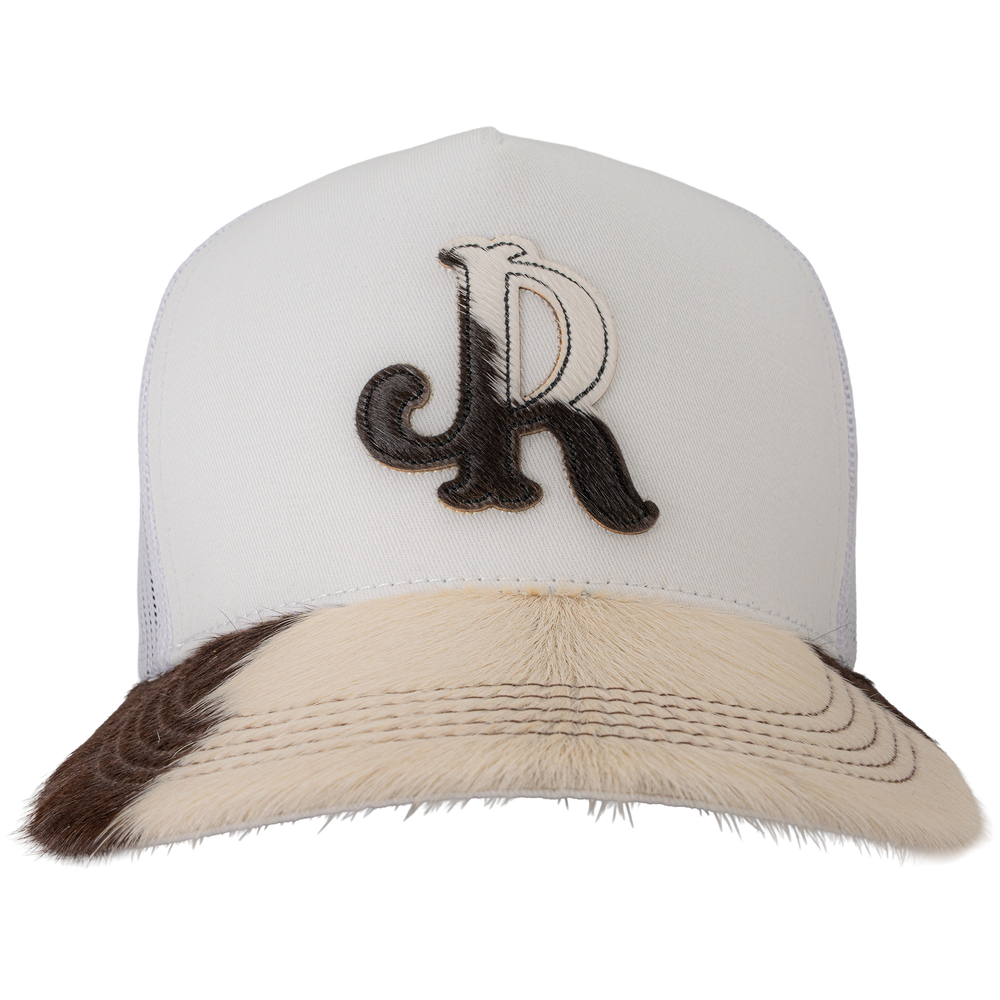 WHITE JJR COWHIDE CAP