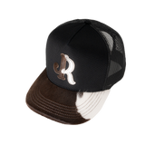 BLACK JJR COWHIDE CAP