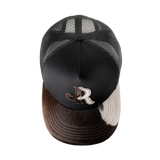 BLACK JJR COWHIDE CAP