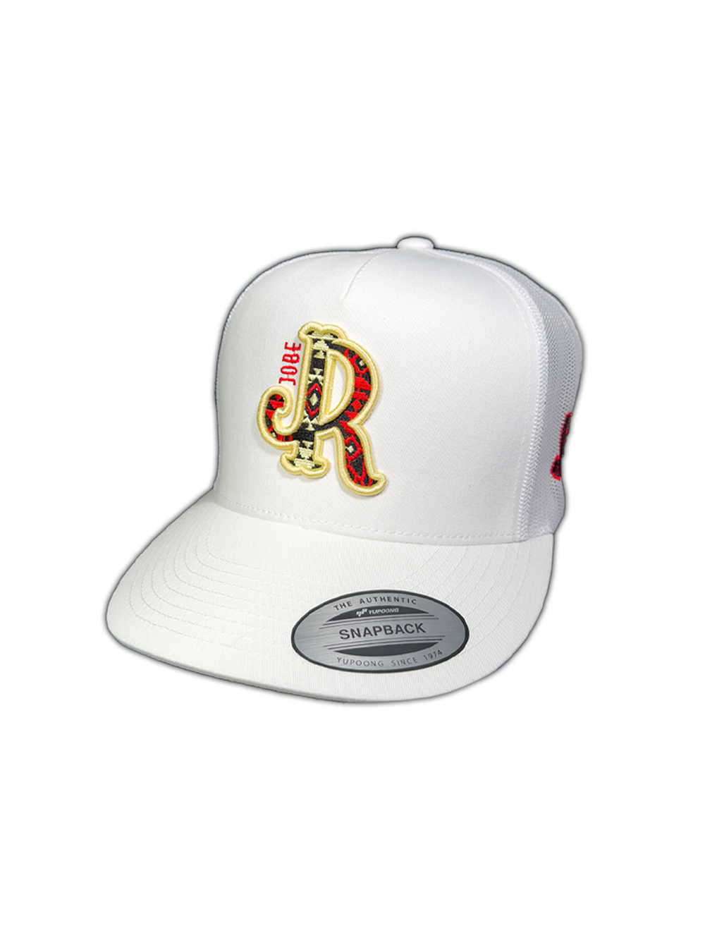 YELLOW/RED AZTEC JR WHITE CAP