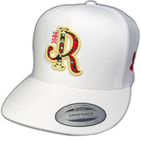 YELLOW/RED AZTEC JR WHITE CAP