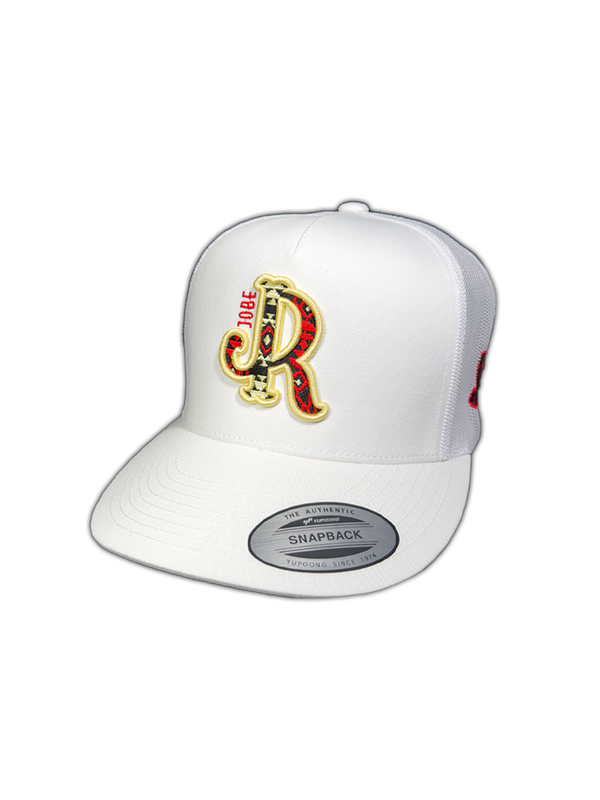YELLOW/RED AZTEC JR WHITE CAP