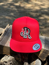 RED/ BLK AZTEC ABSTRACT RED CAP
