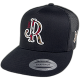 BURGUNDY AZTEC JR BLACK CAP