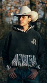 CHARCOAL AZTEC JJR HOODIE