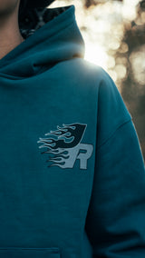 TEAL AZTEC JJR HOODIE