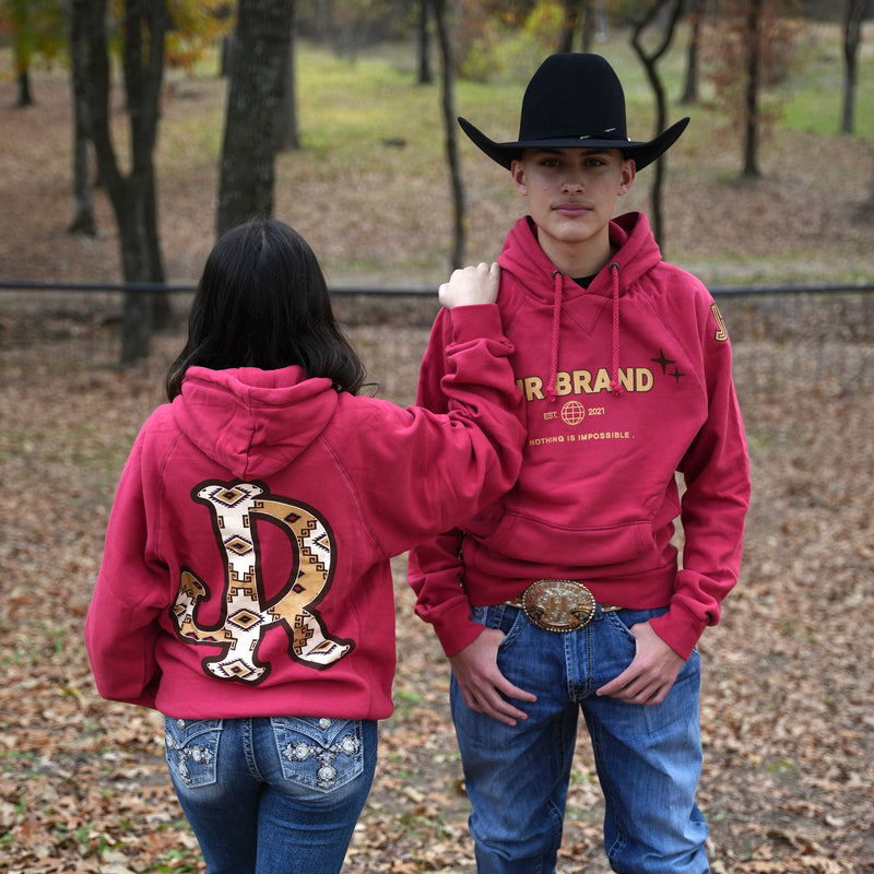 RED AZTEC HOODIE