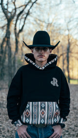 BLACK AZTEC JJR HOODIE