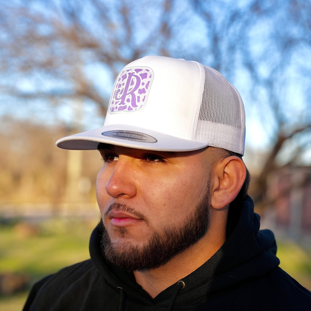 PURPLE CWPRNT PATCH/ WHITE CAP