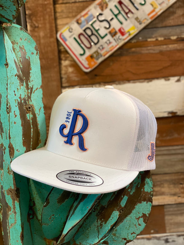 BLUE/SALMON JJR WHITE CAP