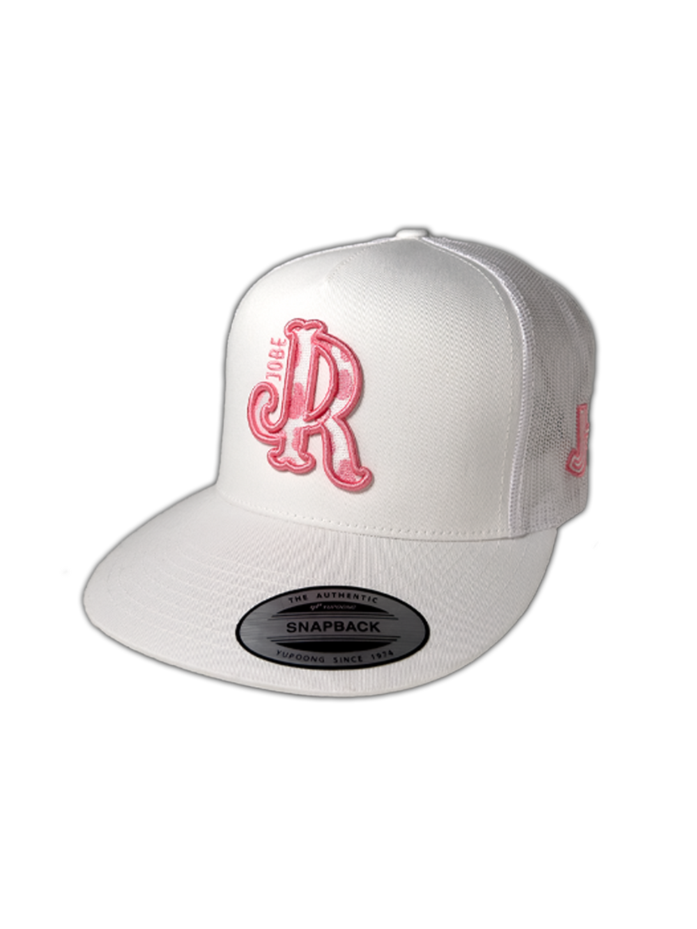 WHITE/ PINK CWPRNT JR ALL WHITE CAP