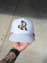RED AZTEC WHITE CAP