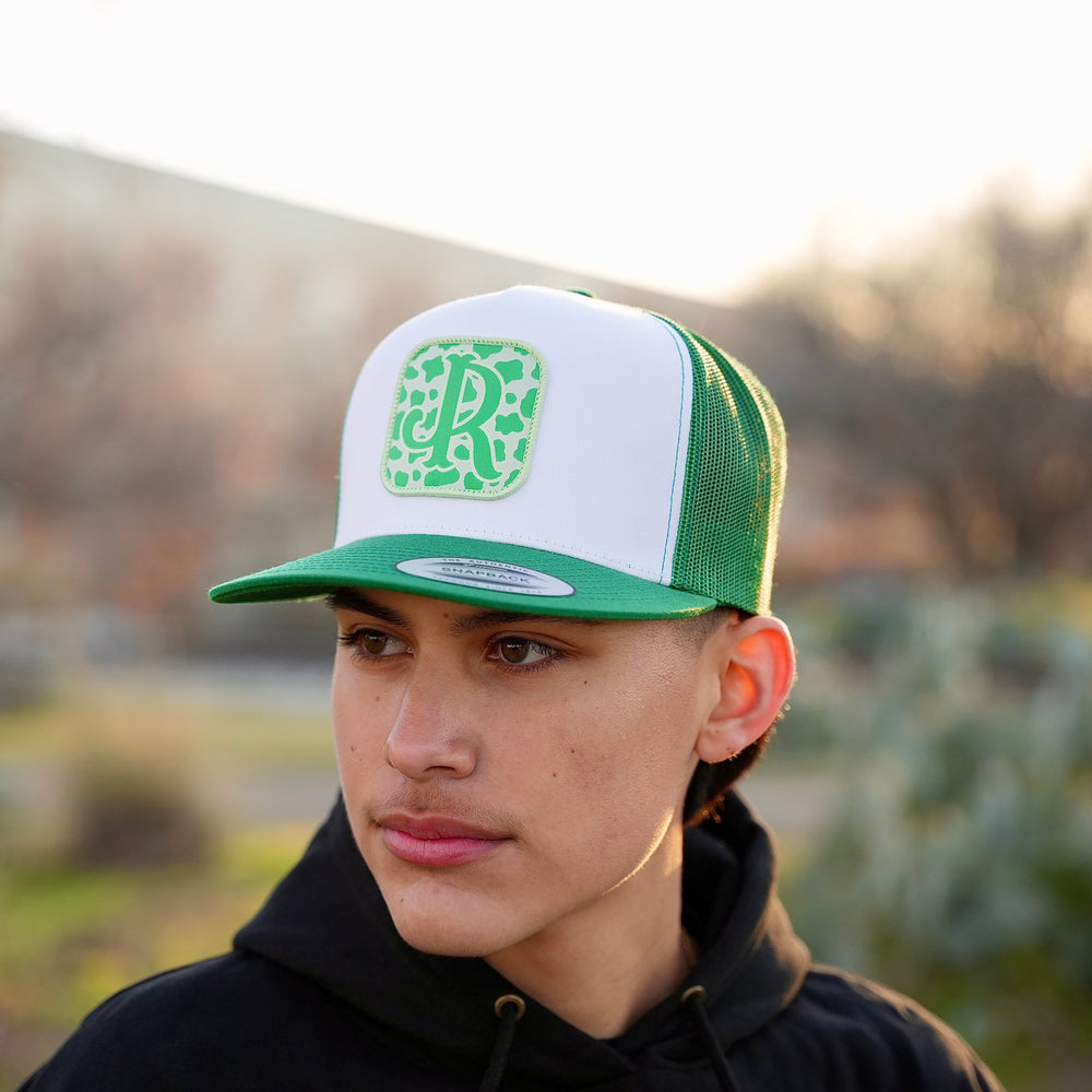 GREEN CWPRNT PATCH/ GREEN & WHITE CAP