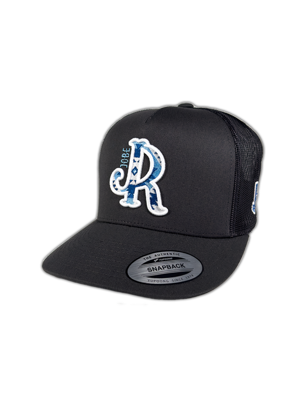 BLUE/WHITE AZTEC JR GREY CAP