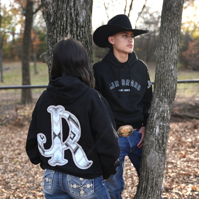 BLACK AZTEC HOODIE