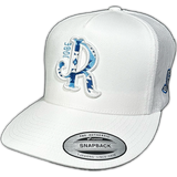 BLUE/WHITE AZTEC JR WHITE CAP