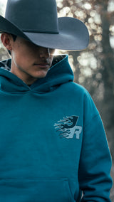 TEAL AZTEC JJR HOODIE