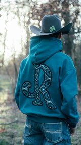 TEAL AZTEC JJR HOODIE