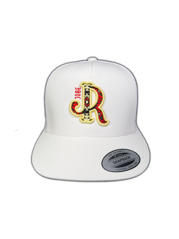 YELLOW/RED AZTEC JR WHITE CAP