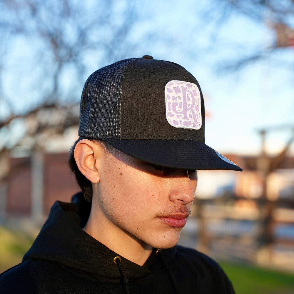 PURPLE CWPRNT PATCH/ BLACK CAP