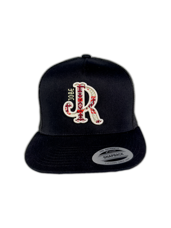CREAM/RED AZTEC JR BLACK CAP