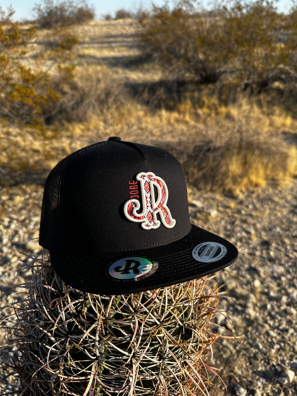 RED AZTEC BLK HAT