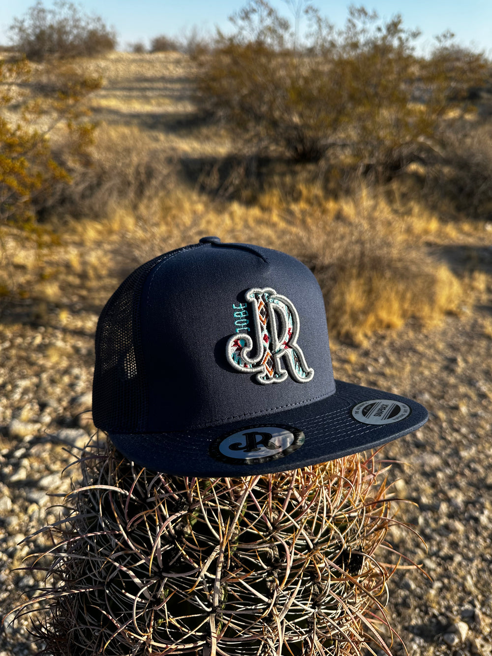 TURQ AZTEC NAVY HAT