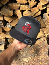 RED CHAVALON JR ALL BLACK CAP