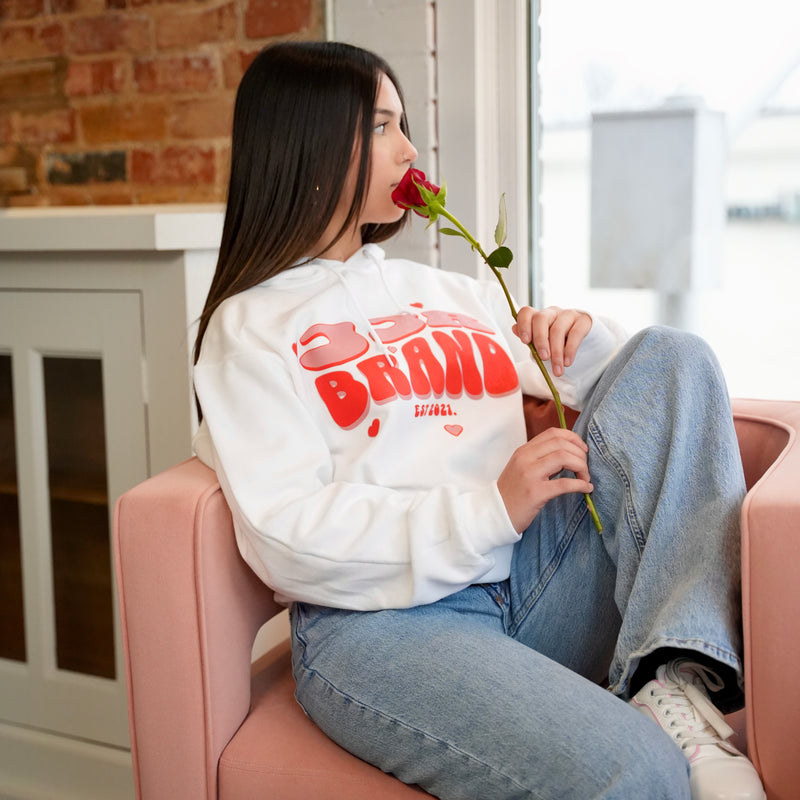 WHITE "CTPS" VALENTINES HOODIE