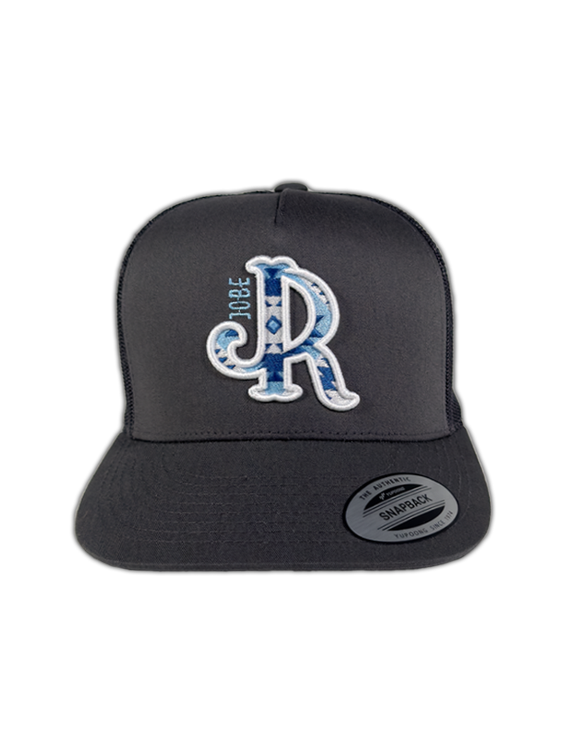 BLUE/WHITE AZTEC JR GREY CAP