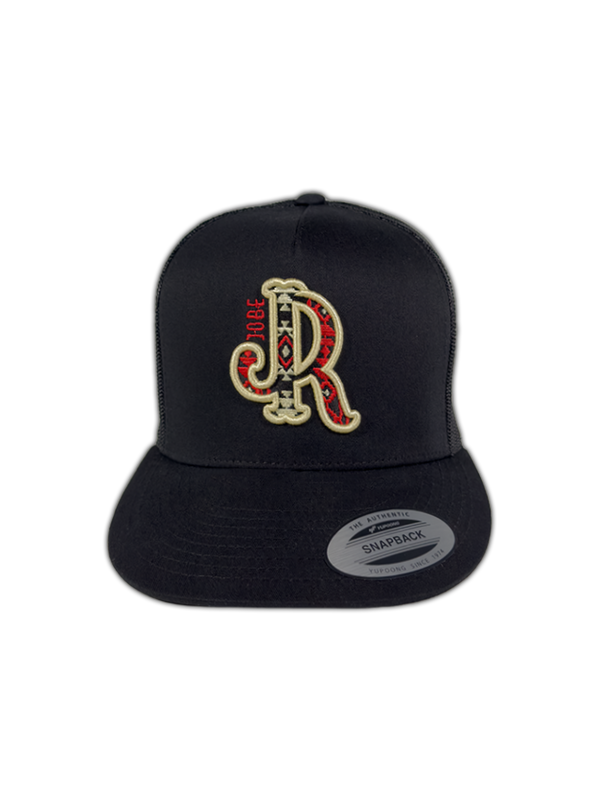 YELLOW/RED AZTEC JR BLACK CAP