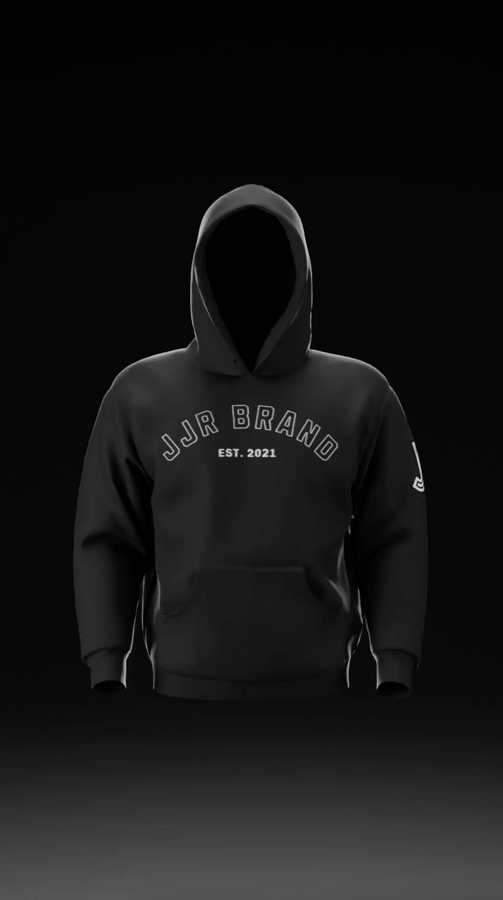 JR DARK GREY/WHITE HOODIE
