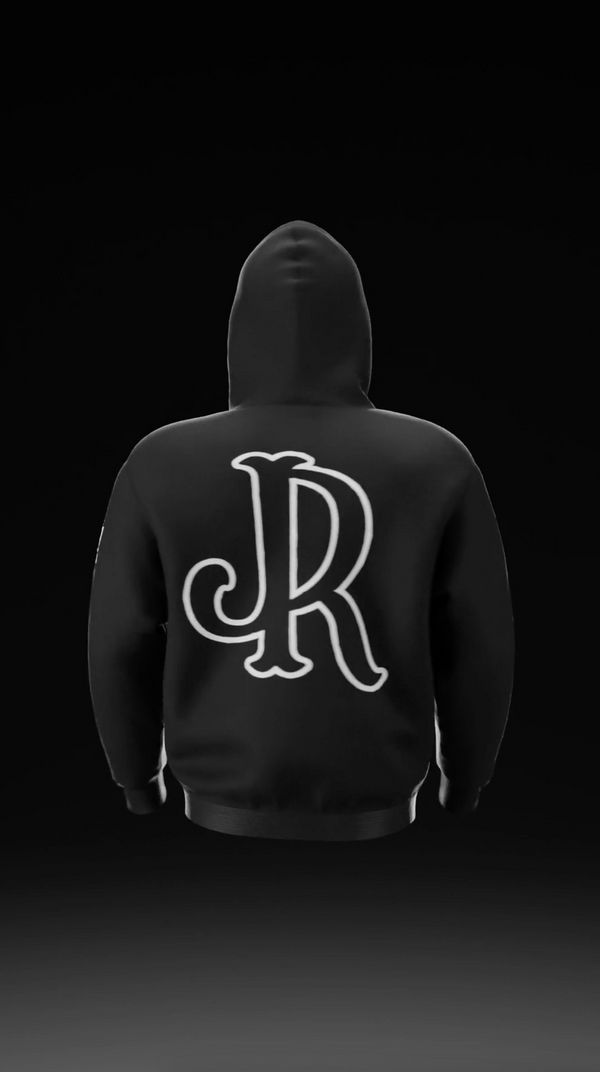 JR DARK GREY/WHITE HOODIE