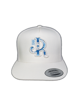 BLUE/WHITE AZTEC JR WHITE CAP