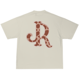 BROWN/ GREY CWPRNT CREAM T-SHIRT