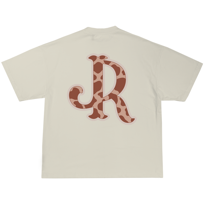 BROWN/ GREY CWPRNT CREAM T-SHIRT