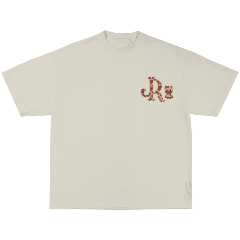 BROWN/ GREY CWPRNT CREAM T-SHIRT