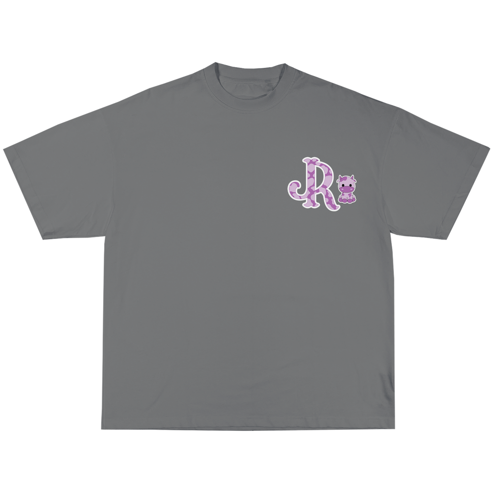 VIOLET CWPRNT LIGHT GREY T-SHIRT