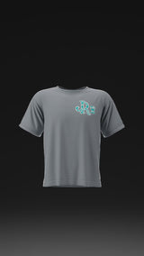 TEAL CWPRNT LIGHT GREY T-SHIRT