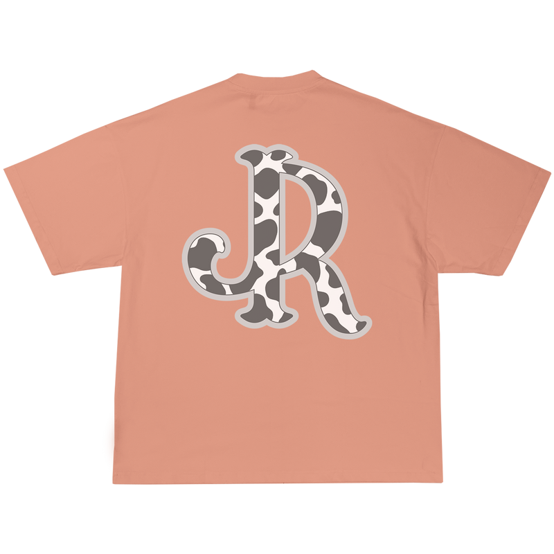 GREY CWPRNT PEACH T-SHIRT