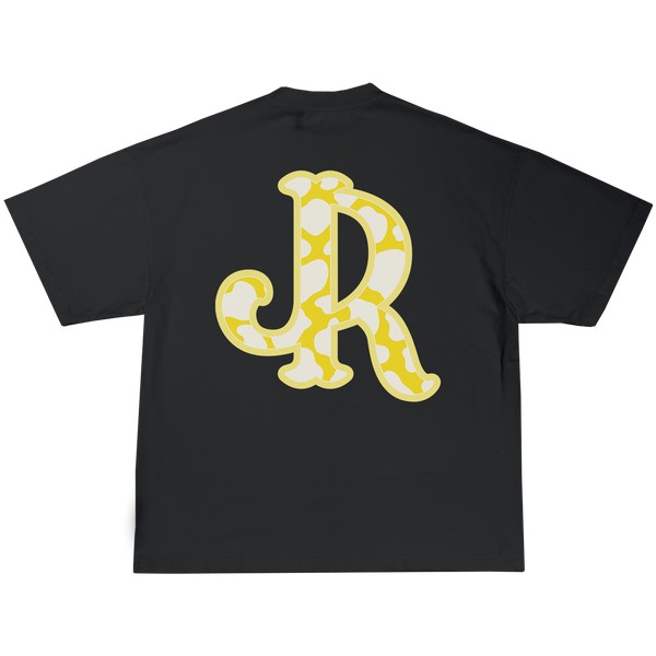 GREY CWPRNT YELLOW T-SHIRT