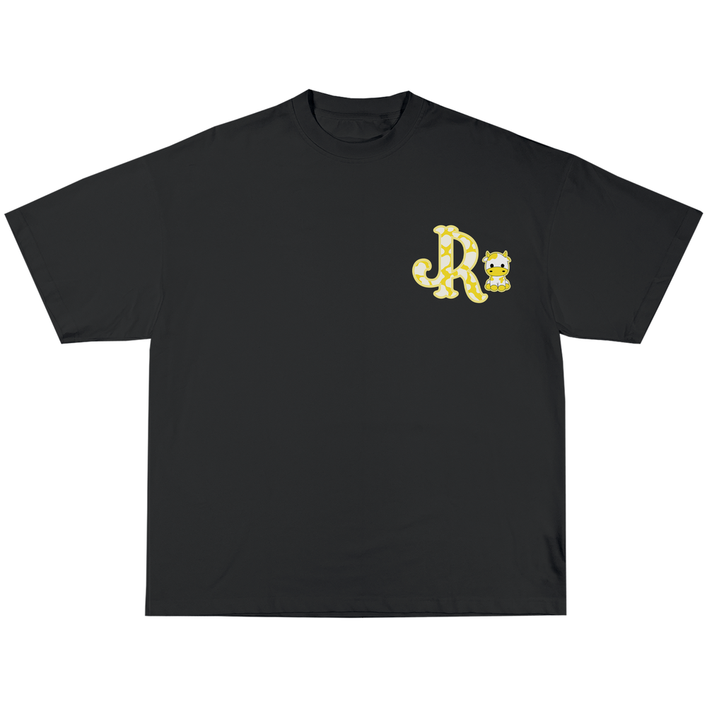 GREY CWPRNT YELLOW T-SHIRT